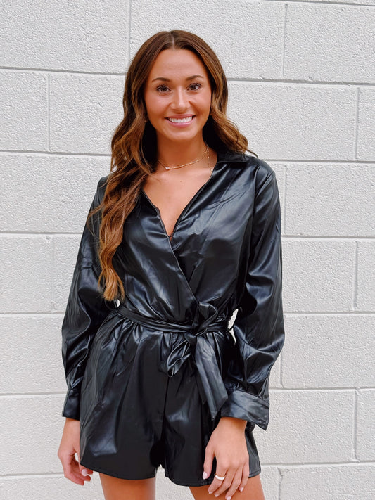 Pirate Nights Faux Leather Romper