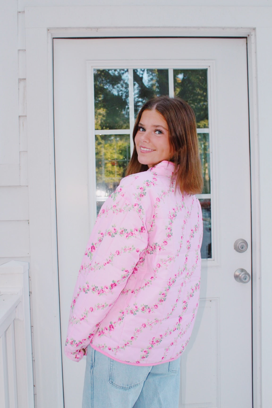 Holiday Bloom Printed Jacket