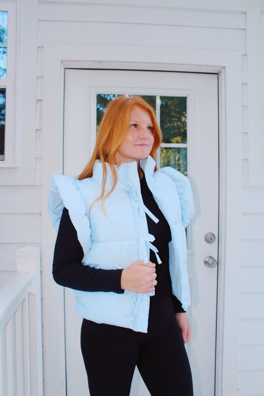 Carolina Girl Bow Peplum Vest