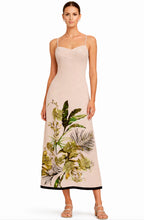 Load image into Gallery viewer, Carlie Neutral Botanical Midi Dress