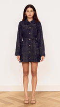 Load image into Gallery viewer, Paisley Jacquard Denim Shirt Dress