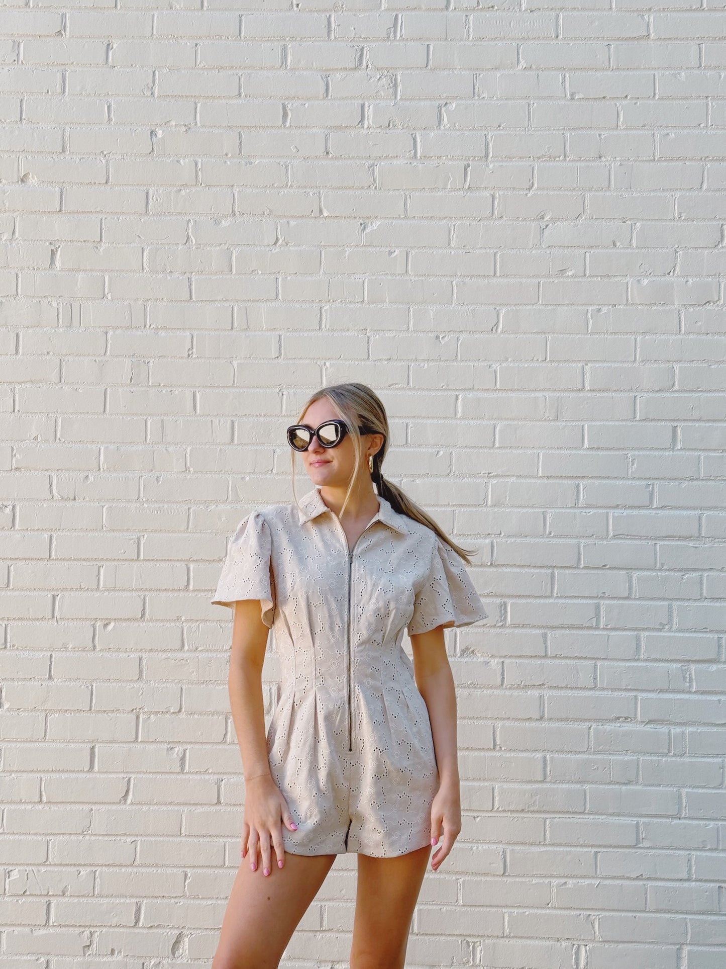 Autumn Eyelet Romper