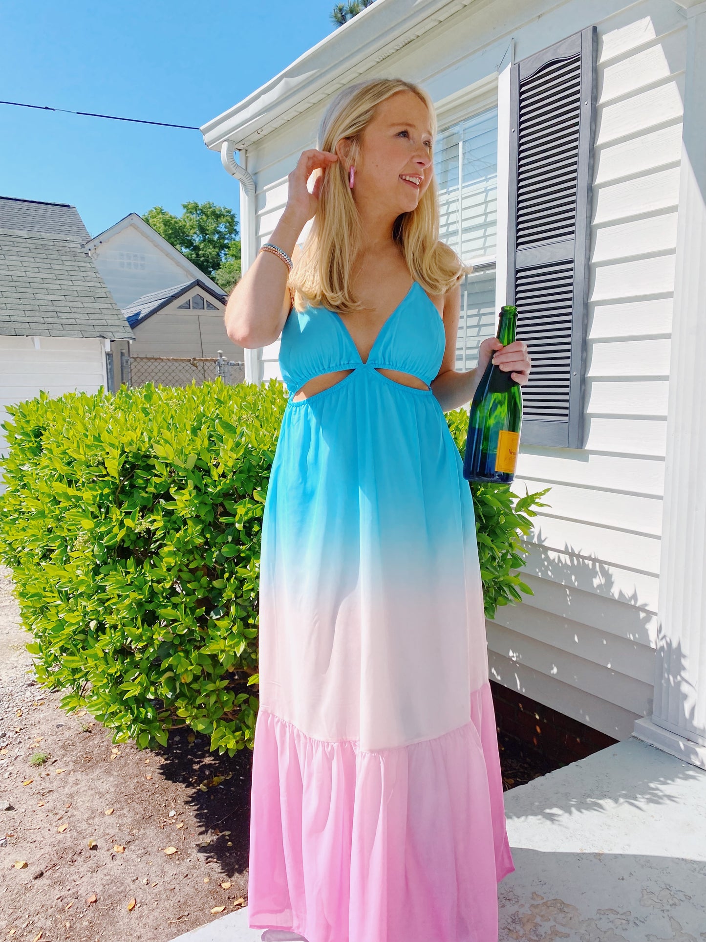 Azure Blush Ombré Maxi