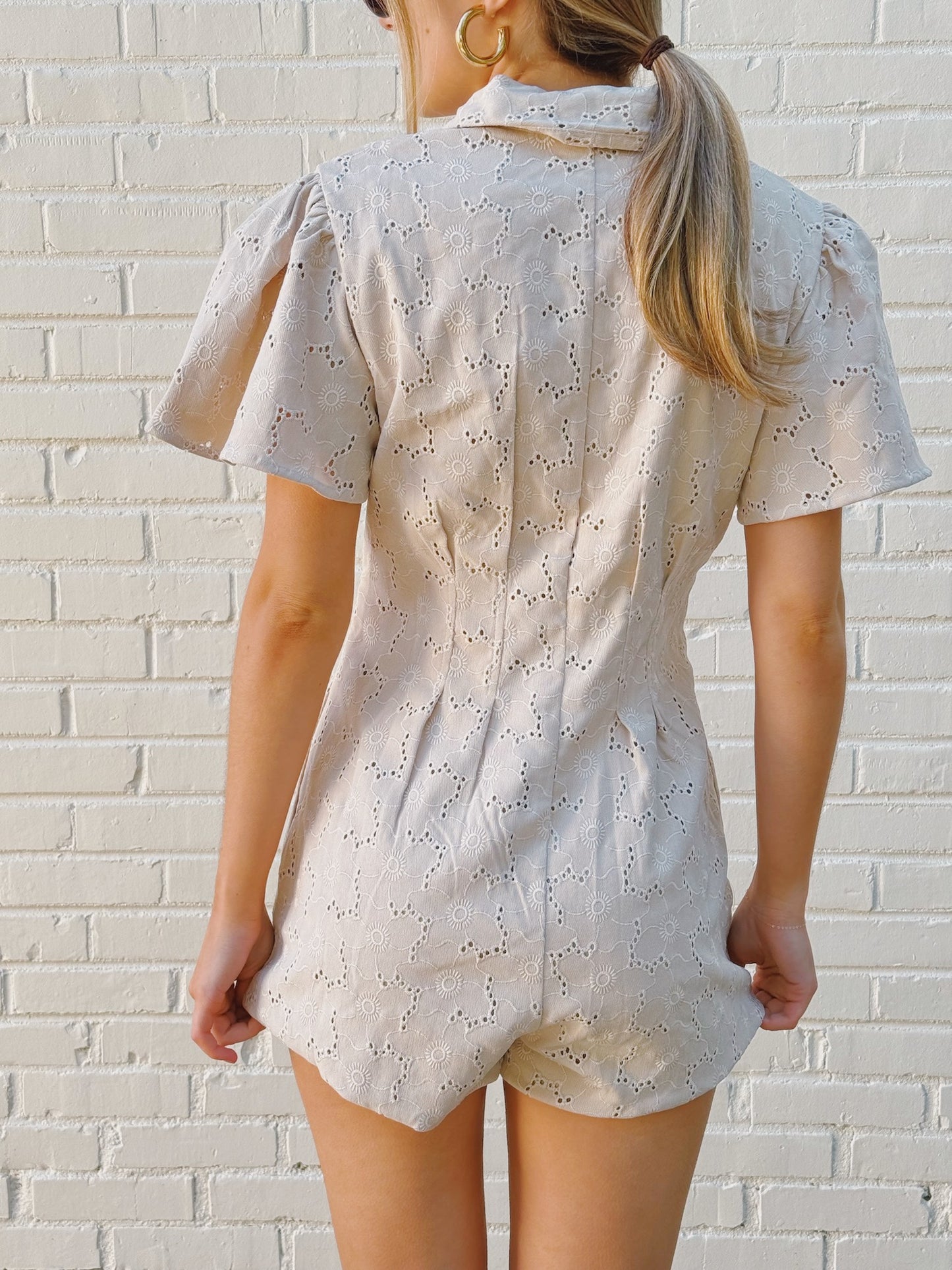 Autumn Eyelet Romper