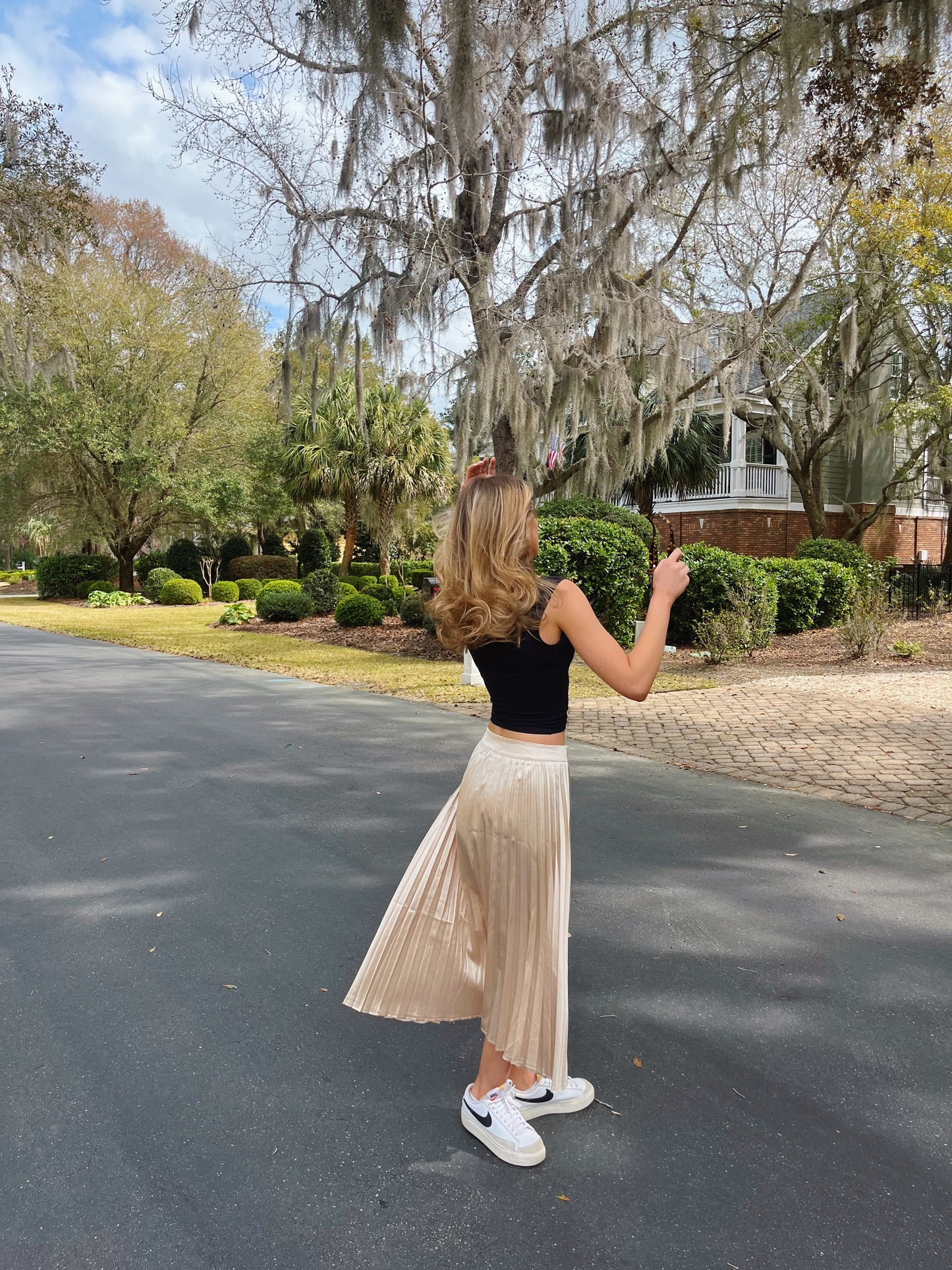 Golden Girl Midi Skirt