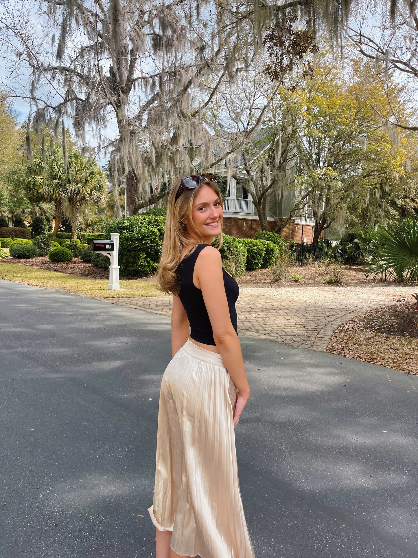 Golden Girl Midi Skirt