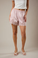Load image into Gallery viewer, The Cherie Lace Satin Shorts