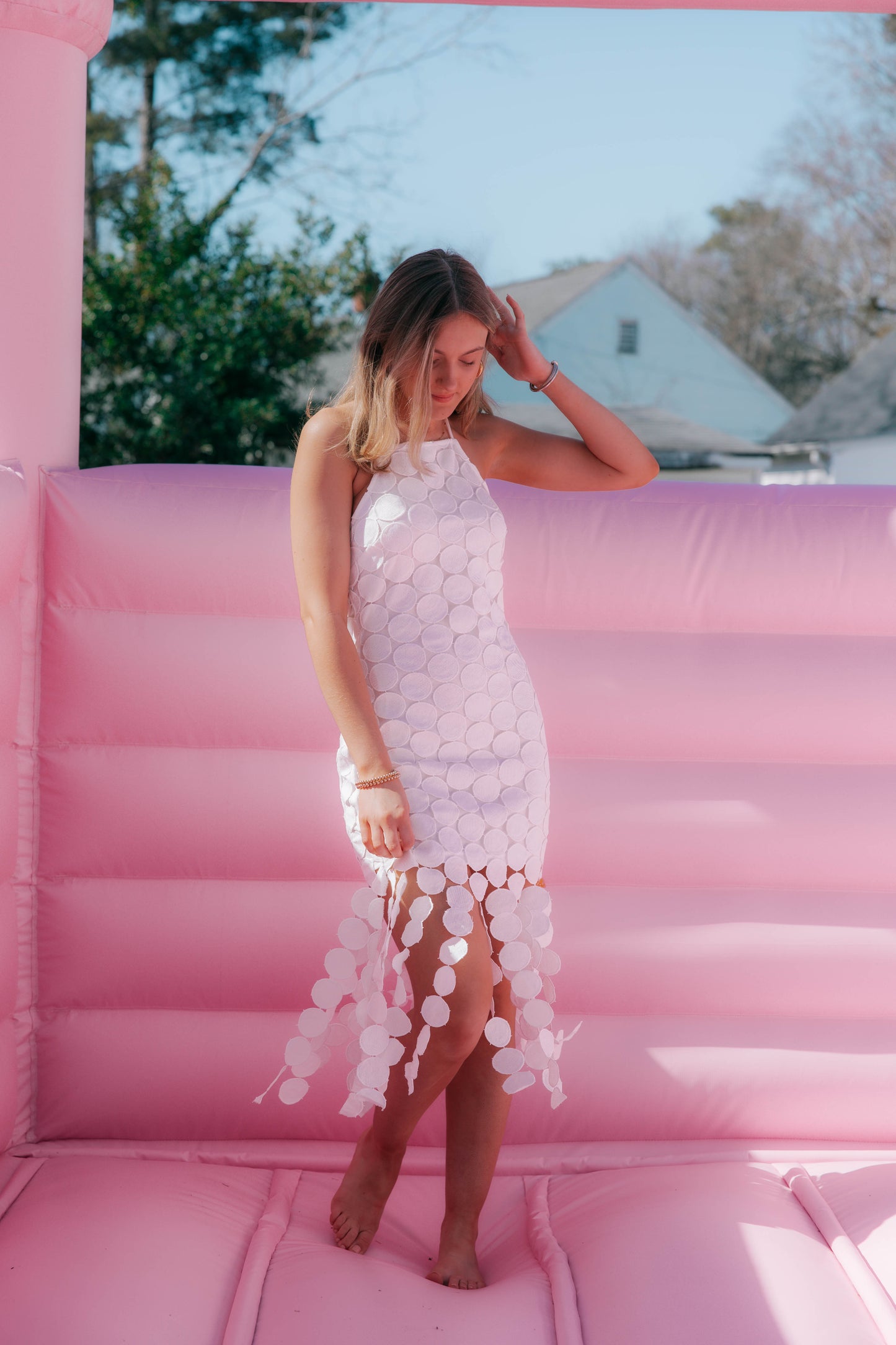 White Confetti Dress