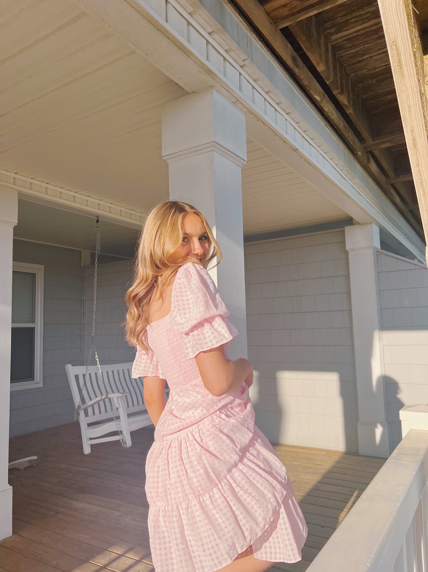 Sail Away Mini Dress — Blush