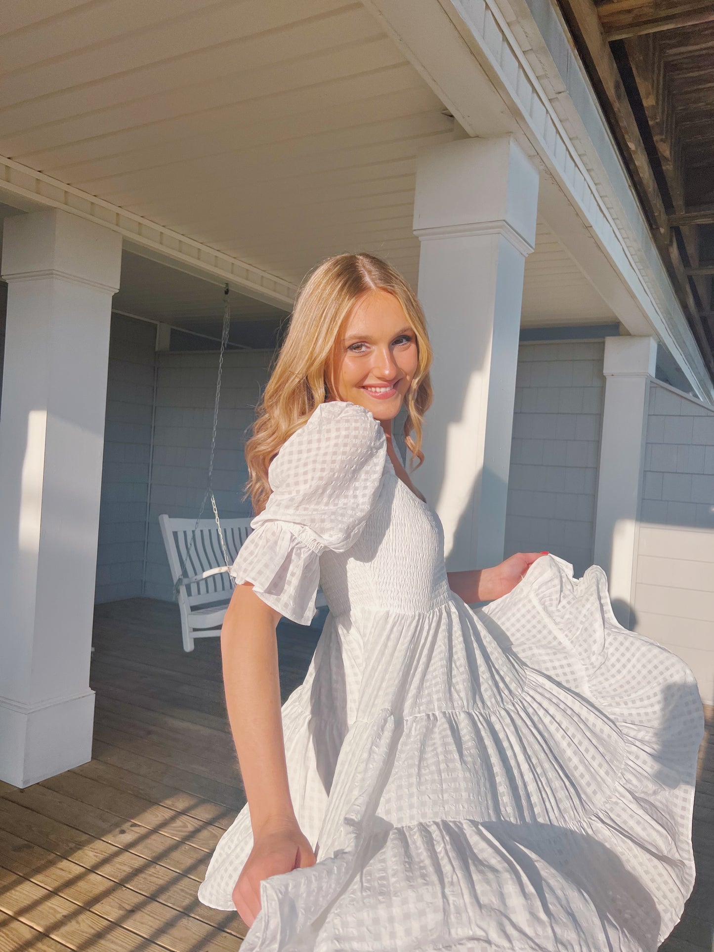 Sail Away Mini Dress — White