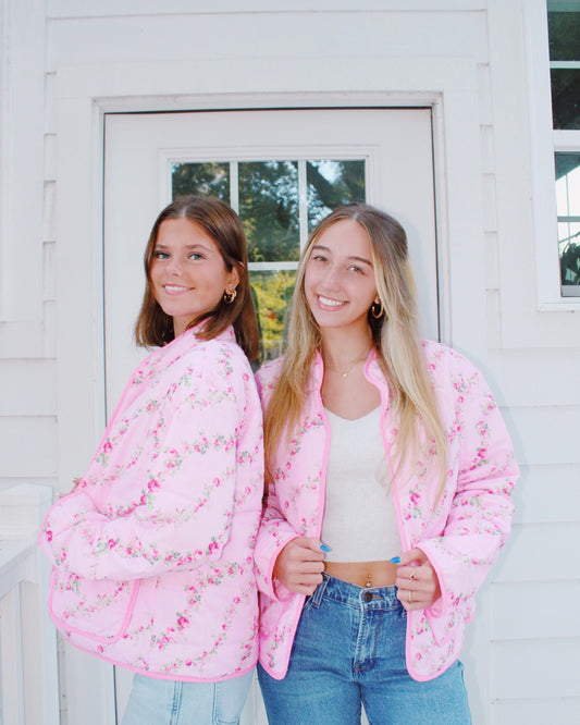 Holiday Bloom Printed Jacket