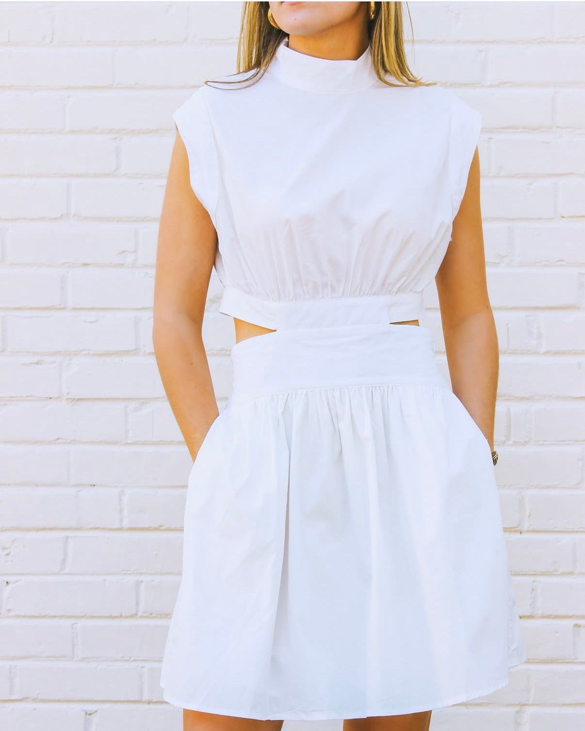 Alice White Poplin Mini Dress