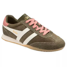 Load image into Gallery viewer, Women’s Sprinter Suede Sneaker Khaki/Pink
