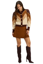 Load image into Gallery viewer, Chestnut Fuzzy Chevron Sweater
