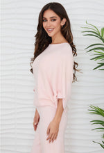 Load image into Gallery viewer, Italian Baby Pink Batwing Sleeve Sweater
