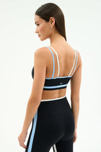 Load image into Gallery viewer, Eva Rigor Double Strap Bra Black + Sky Blue
