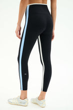 Load image into Gallery viewer, Sam High Waist 7/8 Leggings Black + Skyblue
