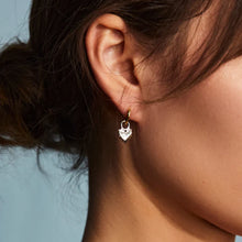 Load image into Gallery viewer, Two Tone Spikey Heart Earrings
