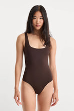Load image into Gallery viewer, Sculpting Modern Tank Bodysuit Espresso
