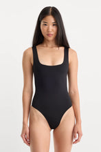 Load image into Gallery viewer, Sculpting Modern Tank Bodysuit — Black
