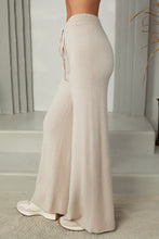Load image into Gallery viewer, Beige Italian Wide Leg Knit Pants
