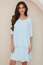 Load image into Gallery viewer, Baby Blue Italian Waffle Knit Sweater
