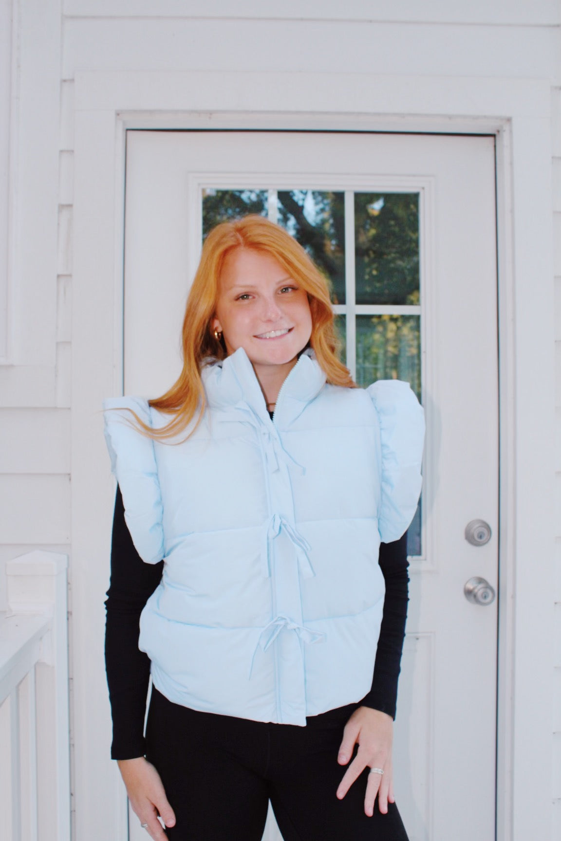 Carolina Girl Bow Peplum Vest
