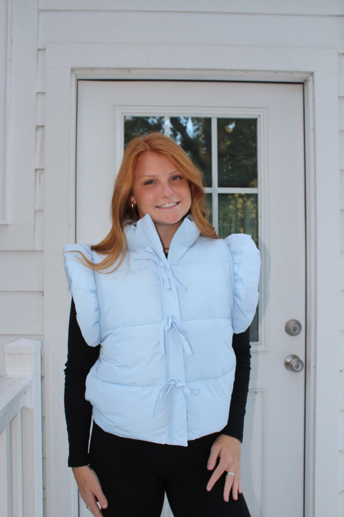 Carolina Girl Bow Peplum Vest