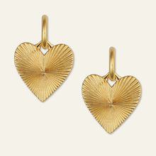 Load image into Gallery viewer, Heart of Gold Ribbed Earrings
