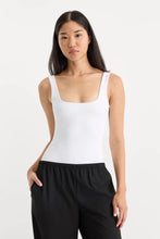 Load image into Gallery viewer, Sculpting Modern Tank Bodysuit — White
