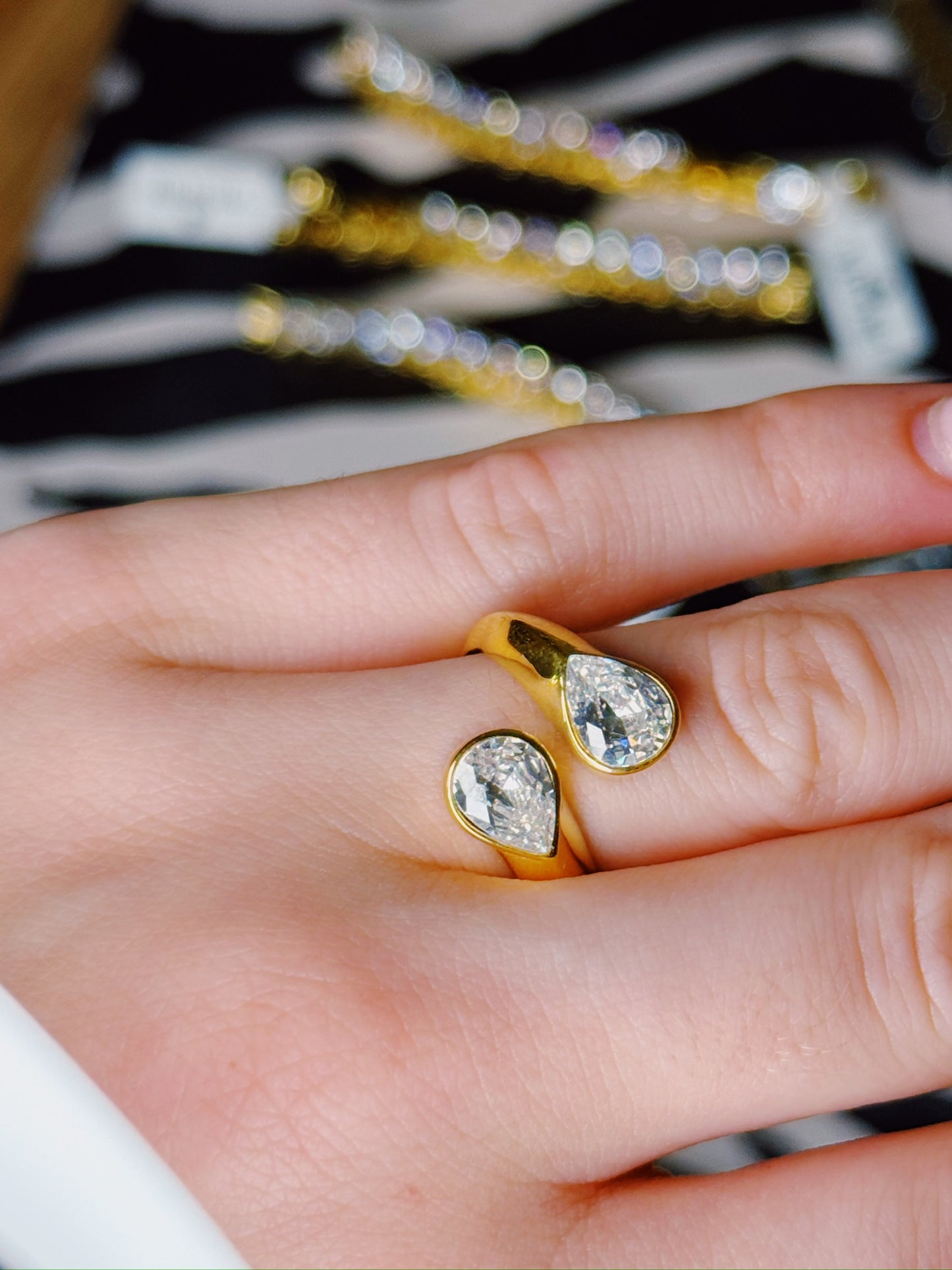 Tear drop ring