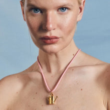 Load image into Gallery viewer, Sherbet Pink Cord Necklace
