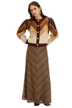 Load image into Gallery viewer, Chestnut Fuzzy Chevron Sweater
