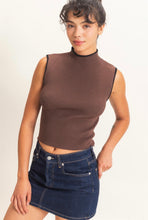 Load image into Gallery viewer, Mocha Mockneck Contrast Sweater
