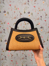 Load image into Gallery viewer, Rea Italian Leather + Raffia Bag

