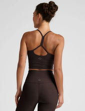 Load image into Gallery viewer, Spacedye™ Slim Racerback Cropped Tank Dark Chocolate
