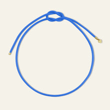 Load image into Gallery viewer, Silver Fish Blue Cord Necklace
