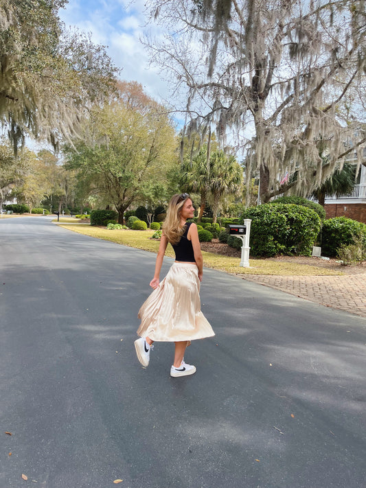 Golden Girl Midi Skirt