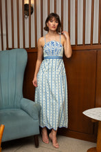 Load image into Gallery viewer, Hunter Cloud Ribbon Stripe Midi Dress
