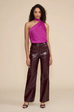 Load image into Gallery viewer, Cleo Wine Faux Leather Pants
