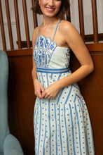 Load image into Gallery viewer, Hunter Cloud Ribbon Stripe Midi Dress
