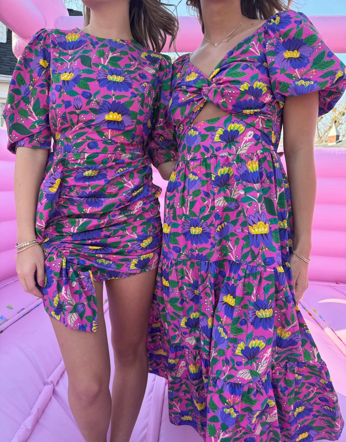 Floral Fairytale Maxi Keyhole Cutout