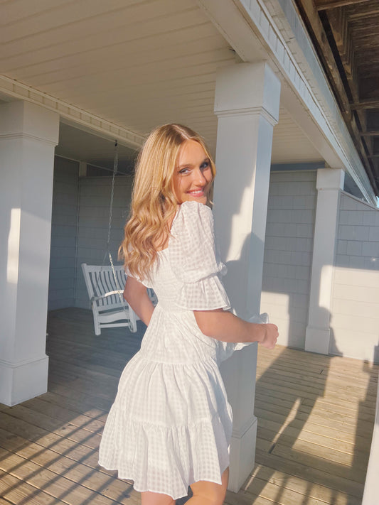 Sail Away Mini Dress — White