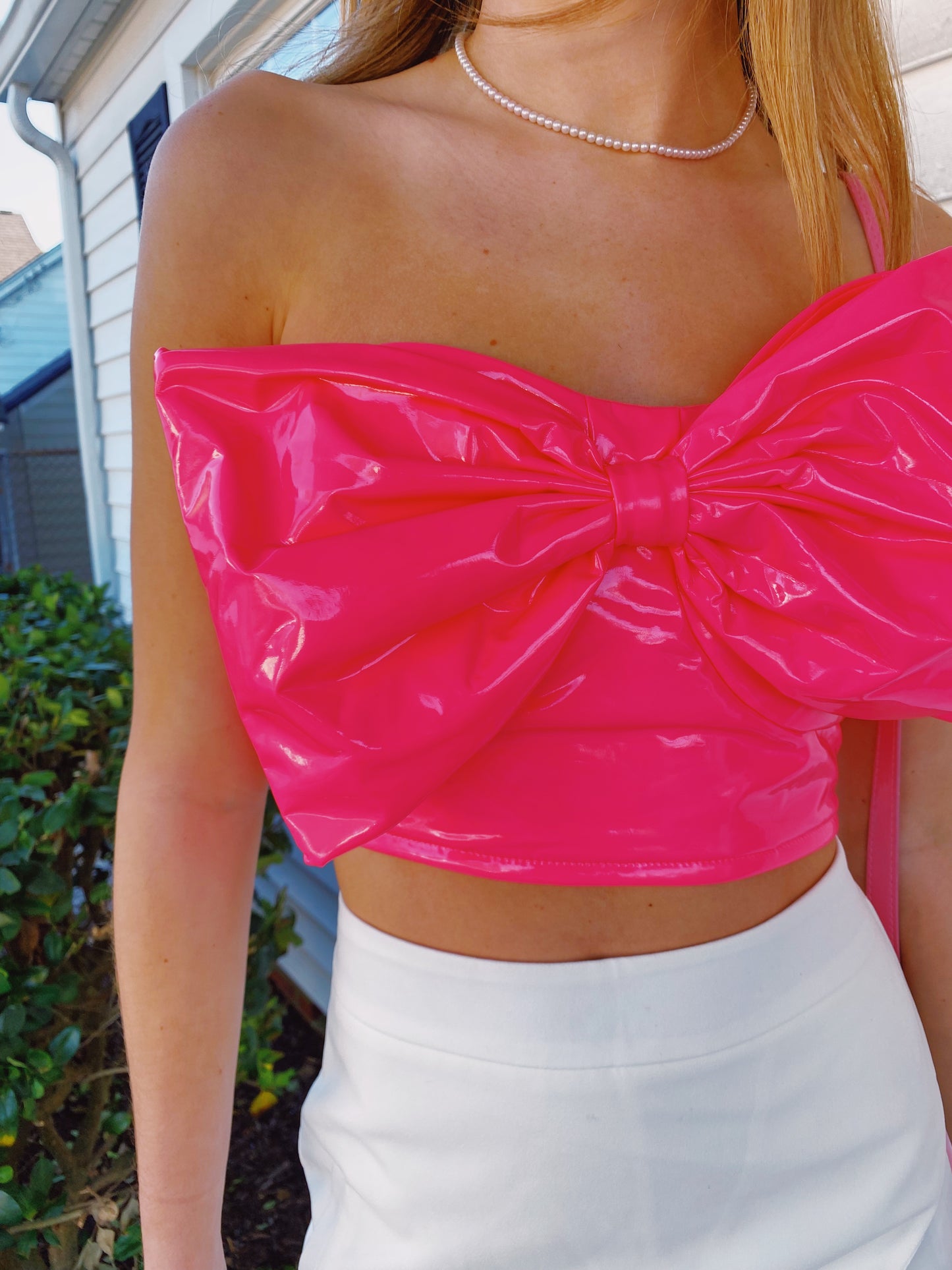 Barbie Girl Faux Leather Top