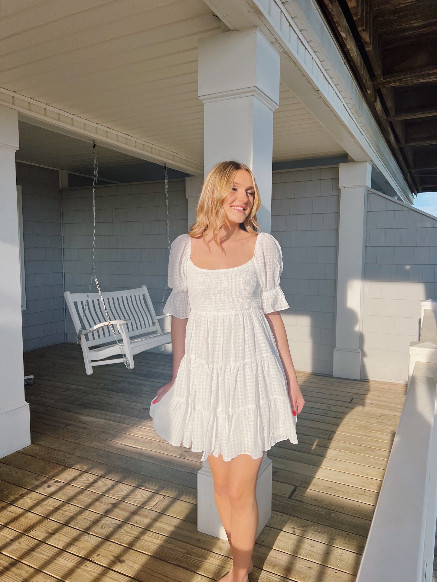 Sail Away Mini Dress — White